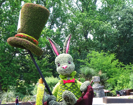 White Rabbit sculpture