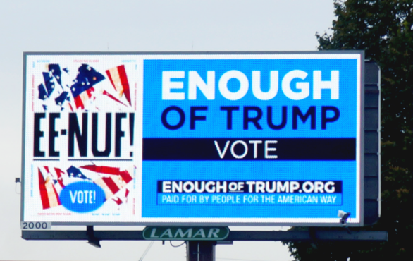 Shepard Fairey Enough of Trump Billboard 2020