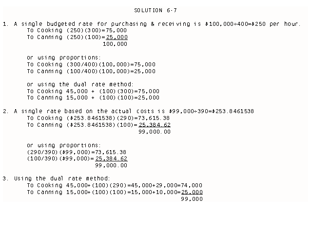 Solution Problem 6-7